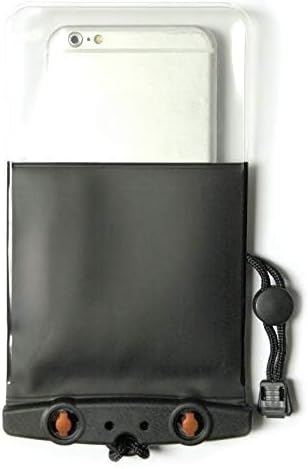 Aquapac Waterproof Phone Case, Large, Black, Lanyard, iPhone and Android, Made in The UK, Hiking, Mountain Biking, Running Accessory, Travel Essential, 5 Year Warranty. IPX8 Certified to 30 ft deep.