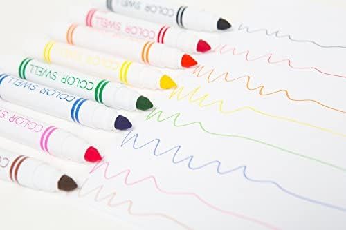Color Swell Bulk Washable Markers (288 Total) – 36 Packs, 8 Colors per Pack – Ideal for Teachers, Kids, Party Favors, Classrooms, Donations, Students - Broad Line Bulk Markers