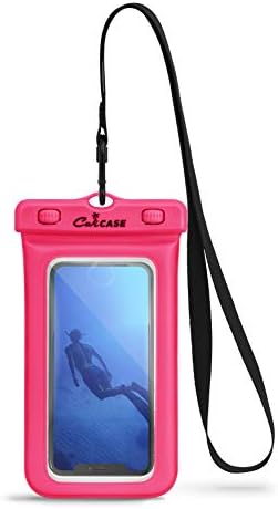 CaliCase Extra Large Waterproof Floating Phone Pouch - IPX8 Waterproof Floating Phone Case with Lanyard for iPhone X-14/ S20-S23/ Pixel 1-7