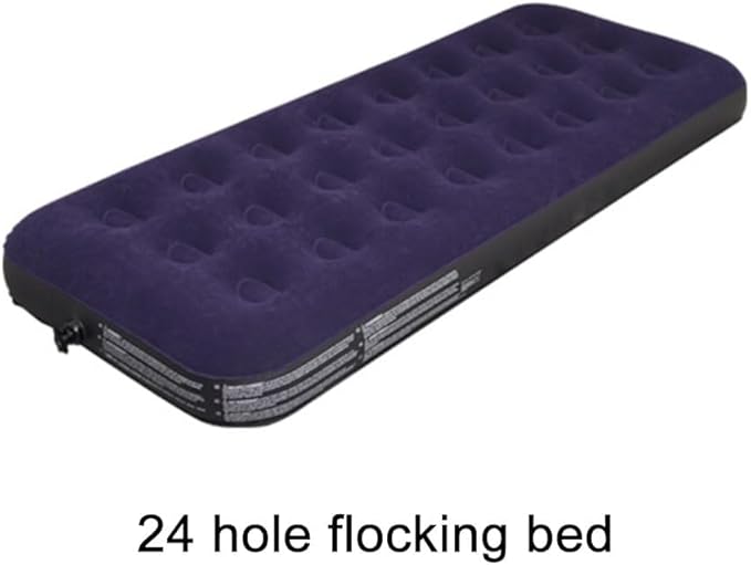 Single Size Air Mattress - Waterproof & Puncture-Resistant Inflatable Bed for Camping, Home & Travel - Portable Foldable Sleeping Pad with Comfortable Airbed Design 75"x30"x9"