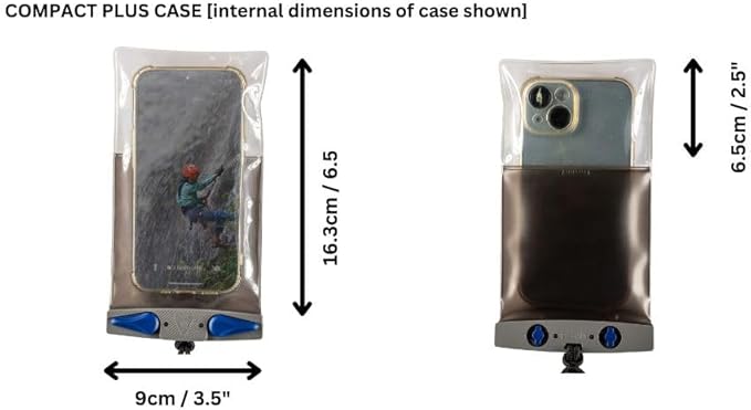 Aquapac Waterproof Phone Case, Small, Blue, Lanyard, iPhone and Android, Made in The UK, Hiking, Mountain Biking, Running Accessory, Travel Essential, 5 Year Warranty. IPX8 Certified to 30 ft deep.