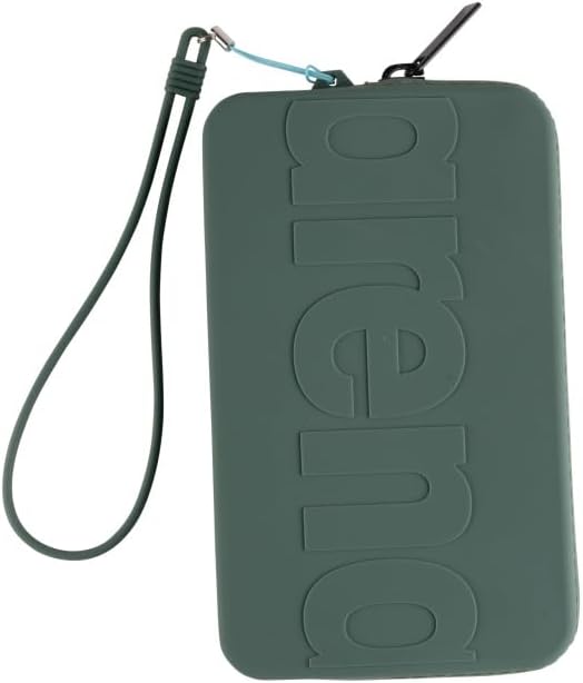 ARENA Dry Clutch Bag Waterproof Silicone Zipper Handbag Beach and Pool Water Resistant Pouch, 3.9 x 6.5 Inches, Green Sage