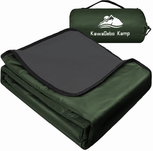 Fleece Waterproof Outdoor Blanket, Windproof Stadium Blanket for Camping, Picnics, and Sports Stay Dry and Comfortable 80"x58"