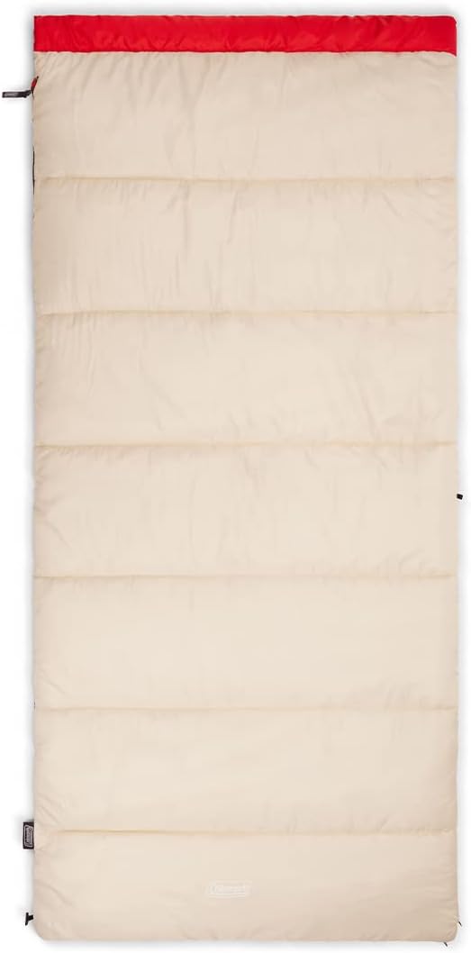 Coleman Flatlands Sleeping Bag, Made from 100% Recycled Material, Cool Weather Adult Sleep Sack