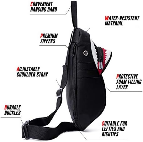 Crossbody Fanny Pack for Men & Women / Small Sling Bag / Chest Bag / Sling Backpack / Waterproof Fanny Pack / Shoulder Backpack / Camera Protective Premium Nylon, USB Charging Port Bag, Adjustable St