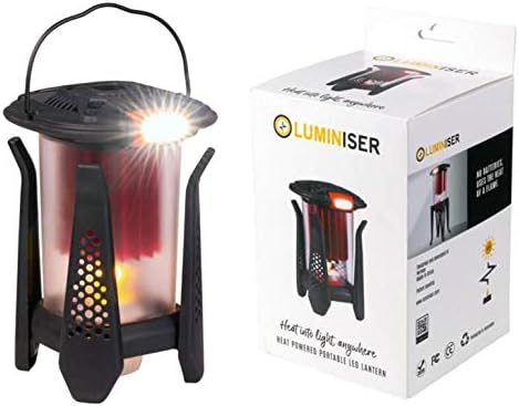 Thermoelectric Oil Lantern; Converts Heat into Electricity to Power Bright LED Lights. For Camping, Power Outages, Reading and Hiking