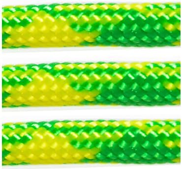 Tactical Nylon Micro Cord 1.18mm X 125ft Lightweight Braided Cord (3/64" Diameter) on Spool Camping Boating Home Fishing Garden Jewelry 90lb Test Breaking Load (Dayglow)