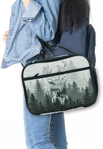 Camo Deer Lunch Bag Insulated Reusable Lunch Box Kids Girls Boys Cooler Thermal Tote Bag For Men Women School Work Picnic