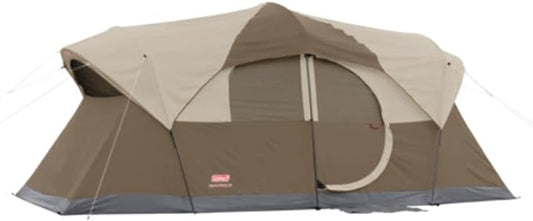 Coleman WeatherMaster 10-Person Tent with Rainfly & Room Divider, Spacious Weatherproof Family Tent with Carry Bag