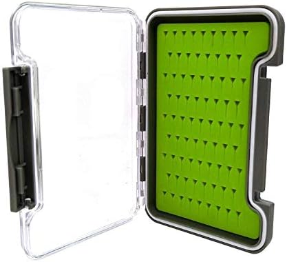 Aventik Fly Fishing Boxes Silicone Super Slim Fishing Storage Fishing Tackle Case Waterproof Best Pocket Sizes 7.36"X4.02"X0.63"/5.39"X3.74" X0.63'(2pc-g048mb)
