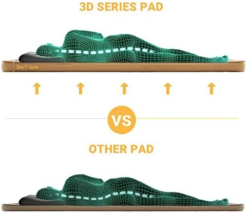 KingCamp Self Inflating Sleeping Pad for Camping Ultra Thick Double Single Foam Mattress High R Value Camping Air Pad Mat, Multi Colors & Sizes