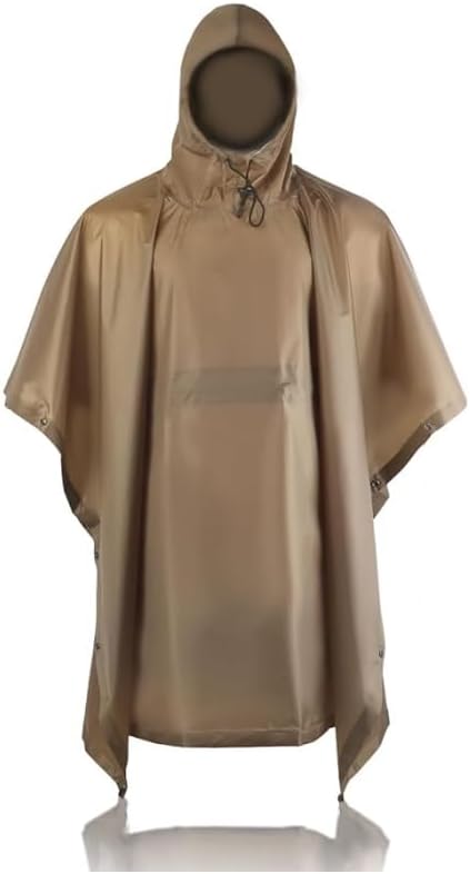 Camo Rain Poncho, Multi Use Waterproof Rain Coat