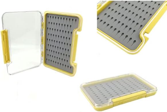 Aventik Fly Fishing Boxes Silicone Super Slim Fishing Storage Fishing Tackle Case Waterproof Best Pocket Sizes 7.36"X4.02"X0.63"/5.39"X3.74" X0.63''(1pcs-g048lt)
