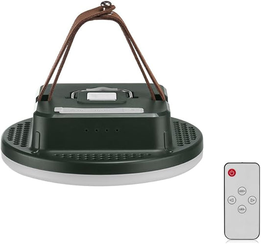 Multifuntional Rechargeable Camping Lantern,Magnetic Flashlight Power Bank for Power Outages,Portable LED Tent Light,Waterproof Emergency Light for Camping Hiking Tent Storms(Green)