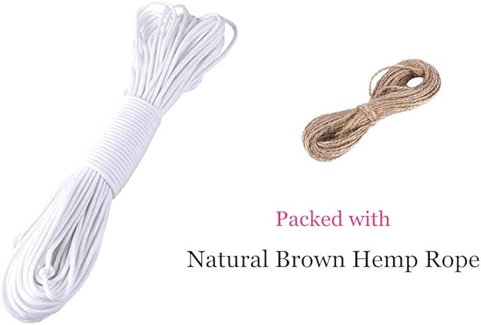 Camping Rope, ZJchao 9 Strand 550 Luminous Glow in The Dark Paracord Parachute Cord (White, 100ft)