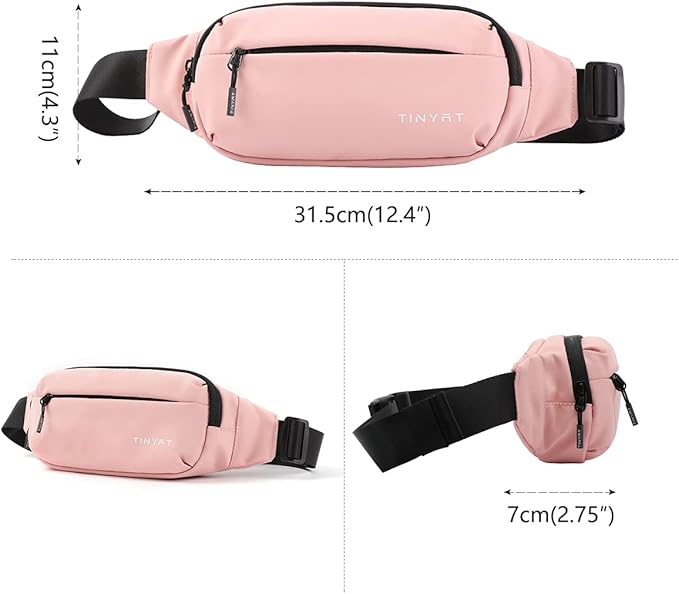 TINYAT Travel Fanny Pack Waist Pack Fashion waterproof Sling Pocket Super Lightweight T2012
