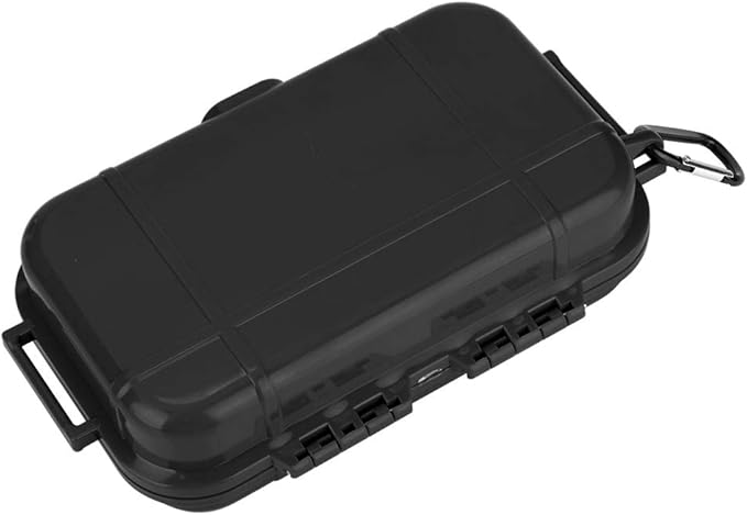 Small Waterproof Storage Case Shockproof Airtight Survival Box Storage Container Case Portable Airtight Carry Box Black Dry Storage Box