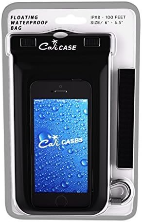 CaliCase Extra Large Waterproof Floating Phone Pouch - IPX8 Waterproof Floating Phone Case with Lanyard for iPhone X-14/ S20-S23/ Pixel 1-7