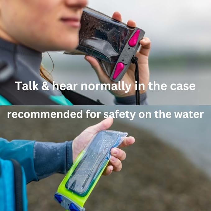 Aquapac Waterproof Phone Case, Medium, Grey, Lanyard, iPhone and Android, Made in The UK, Hiking, Mountain Biking, Running Accessory, Travel Essential, 5 Year Warranty. IPX8 Certified to 30 ft deep.