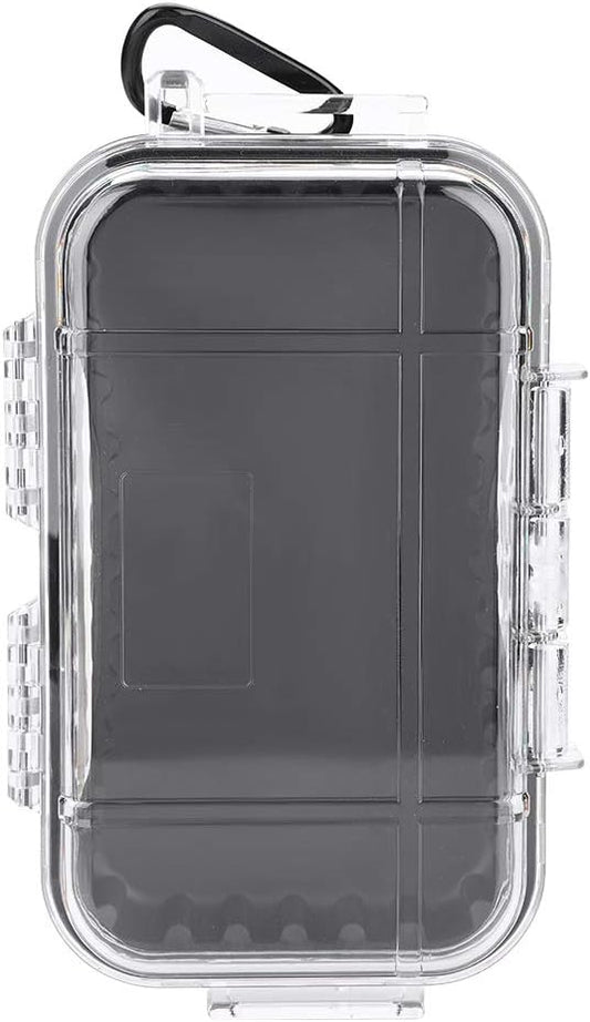 Waterproof Storage Case, Outdoor Survival Waterproof Dry Box Case Shockproof Storage Case Airtight Carry Box Container for Outdoor Boating Camping(Transparent)