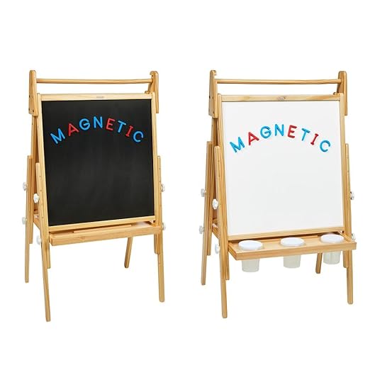 Colorations All in One Wooden Adjustable Easel and Roll