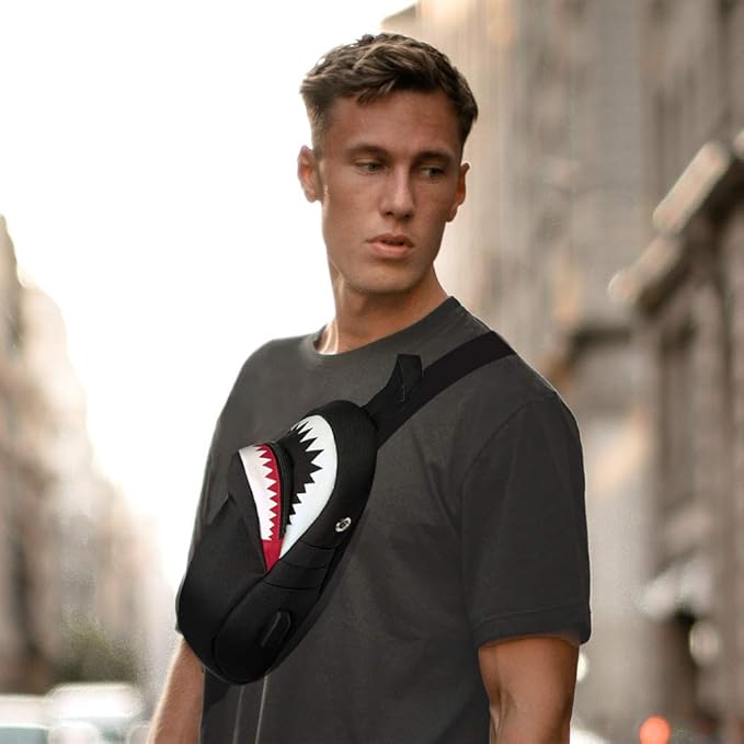 Crossbody Fanny Pack for Men & Women / Small Sling Bag / Chest Bag / Sling Backpack / Waterproof Fanny Pack / Shoulder Backpack / Camera Protective Premium Nylon, USB Charging Port Bag, Adjustable St