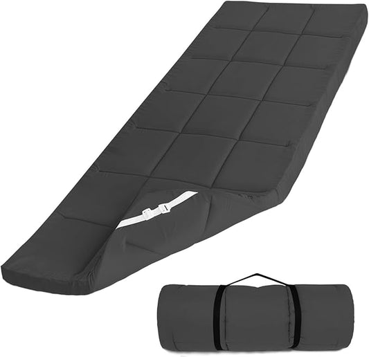 Navy Cot Mattress Topper - Quilted Pads for Camping, 75"x30" for Camp Cot/Rv Bunk/Narrow Twin Beds