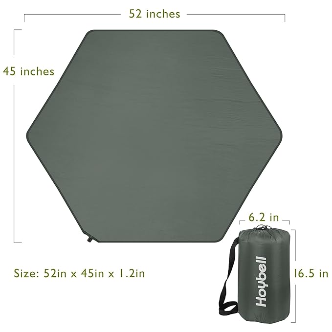 Playpen Mattress, Compatible with Regalo My Play Play Yard, Self Inflatable Comfortable with Carry Case - Dark Grey