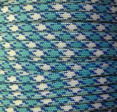 Tactical Nylon Micro Cord 1.18mm X 125ft Lightweight Braided Cord (3/64" Diameter) on Spool Camping Boating Home Fishing Garden Jewelry 90lb Test Breaking Load (Blue Shock)