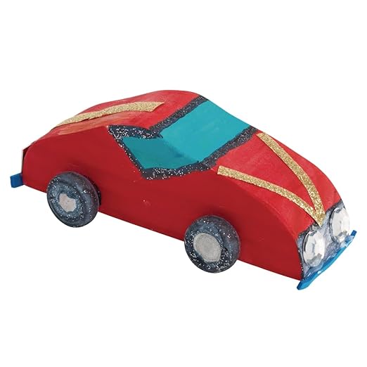 Colorations Wooden Cars, Set of 12, Moving Wheels That Roll, Ready to Paint Cars, DIY Wood Craft Kit, Decorate & Personalize, Craft Project, Wood Kids Craft