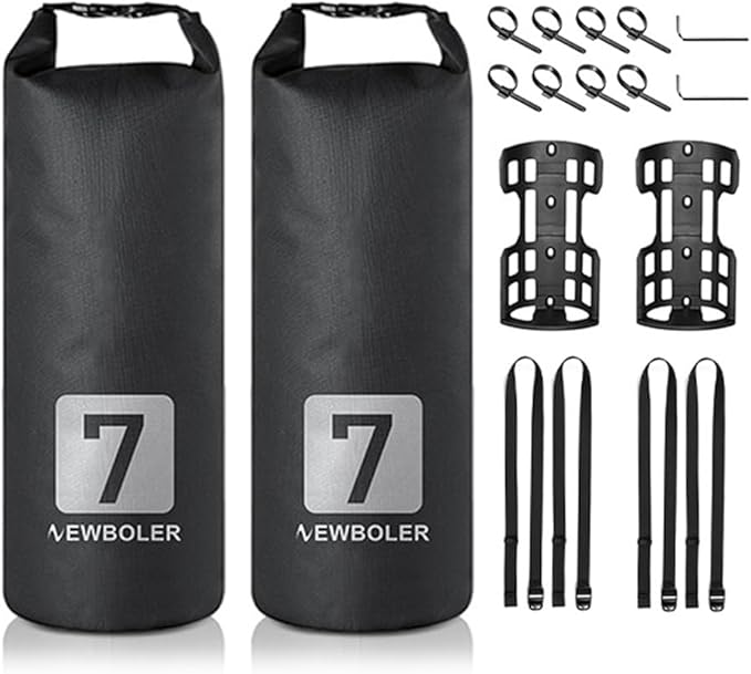 LIXADA 3L/7L Bike Fork Bag - Waterproof Dry Bag, Roll Top Design, Lightweight Bicycle Fork Bag, Portable Cycling Pack for Mountain & Road Bikes, Scooter