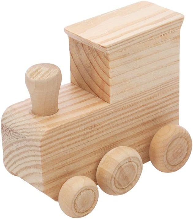 Colorations® Decorate Your Own Wooden Trains, Set of 6, Craft for Kids & Fun Home Activities, Create Unique & Personal Designs, Fun Kids Craft Project, Individually Packaged, Craft & Enjoy!