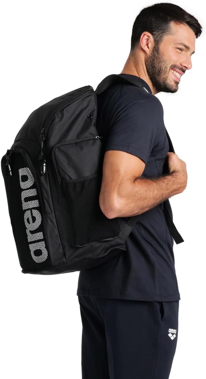 ARENA Team 45 Backpack Swimming Athlete Sports Gym Rucksack Large Training Gear Equipment Swim Bag for Men/Women, 45 Liters