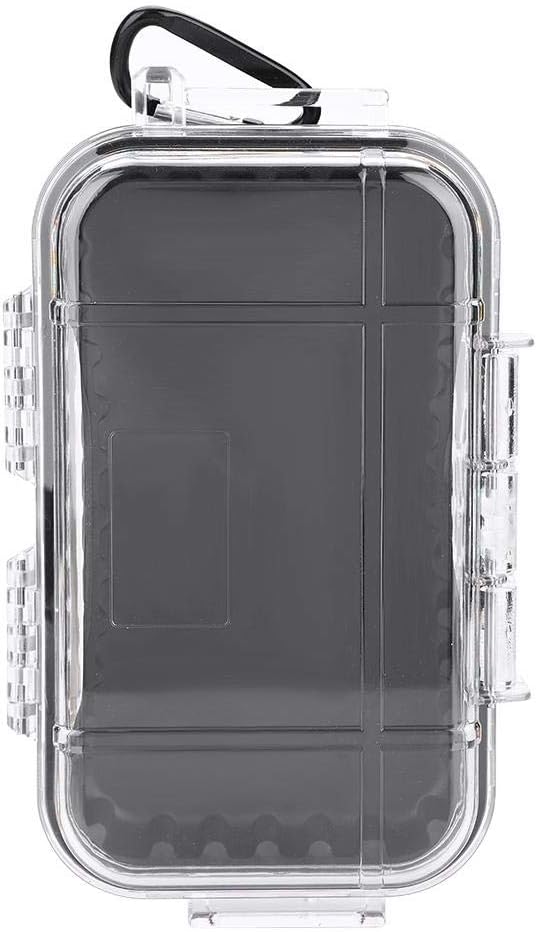 Plastic Waterproof Shockproof Box, Outdoor Survival Case, Floating Hard Shell Wet Dry Box, Marine Fishfinder Case - 4 Colors (Transparent)