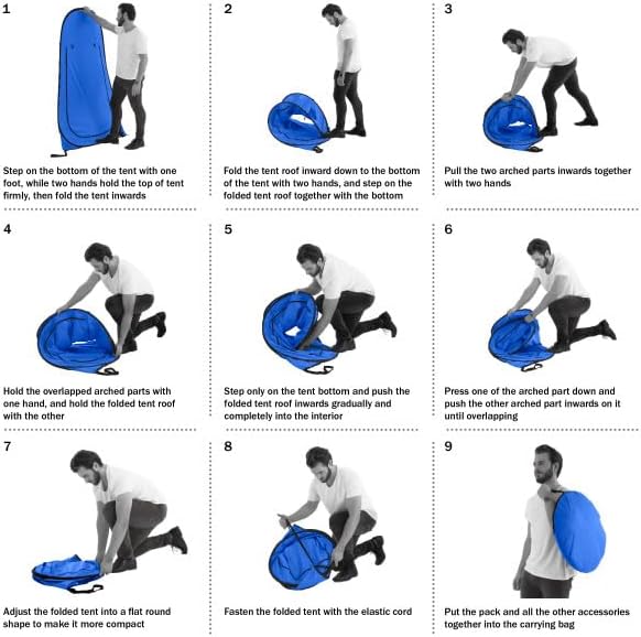 Pop Up Pod - Privacy Shower Tent, Dressing Room, or Portable Toilet Stall with Carry Bag for Camping, Beach, or Tailgate by Wakeman Outdoors