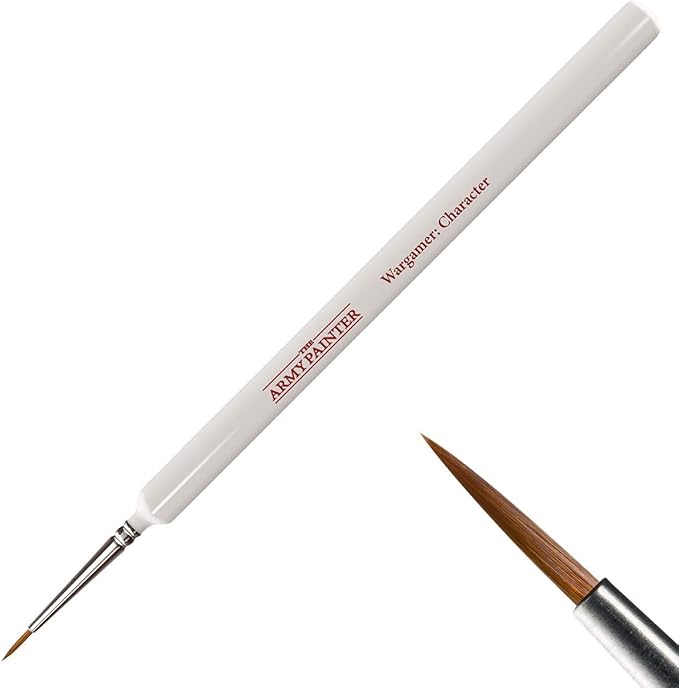The Army Painter Wargamer: Character Brush - Fine Detail Paint Brush Set with Rotmarder Sable Hair - Small Paint Brush, Model Paint Brush, Fine Tip Paint Brushes for Acrylic and Miniature Painting