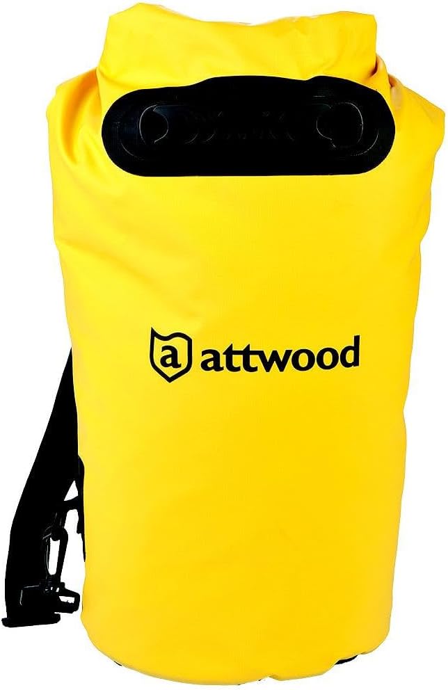 attwood Waterproof Dry Bag or Case - Roll Top Waterproof Backpack Sack or Case Keeps Gear Dry for Kayaking, Swimming, Rafting, Boating, Hiking, Camping and Fishing