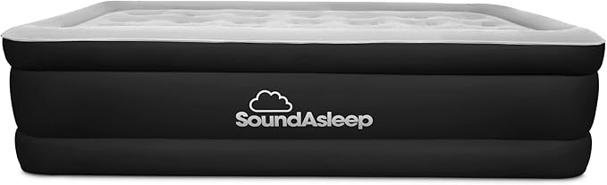 SoundAsleep Dream Series Luxury Air Mattress with ComfortCoil Technology & Built-in High Capacity Pump for Home & Camping- Double Height, Adjustable, Inflatable Blow Up, Portable - Twin Size