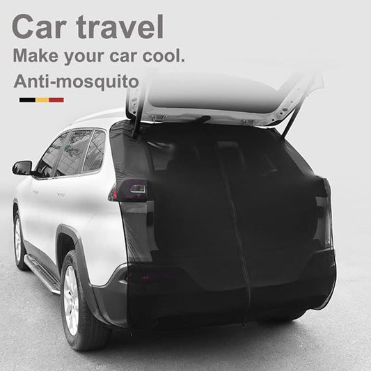 Ovege Car Tailgate Mesh Screen for SUV Bug Screens for Car Tent, Magnetic Mosquito Net for Car Camping Essentials, Car Camping Accessories（Black-Tailgate）