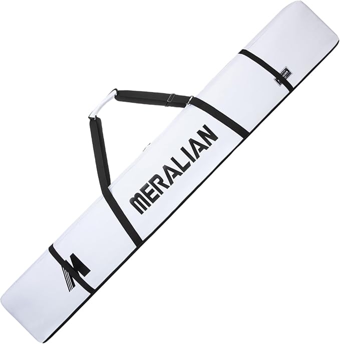 Padded Ski Bag,Waterproof Full Padded Single Ski Travel Bag with Adjustable Shoulder Strap.