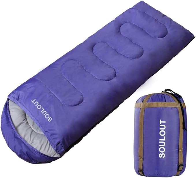 Sleeping Bag,3-4 Seasons Warm Cold Weather Lightweight, Portable, Waterproof Sleeping Bag with Compression Sack for Adults & Kids - Indoor & Outdoor: Camping, Backpacking, Hiking