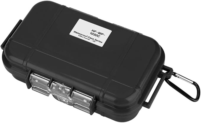 Small Waterproof Storage Case Shockproof Airtight Survival Box Storage Container Case Portable Airtight Carry Box Black Dry Storage Box