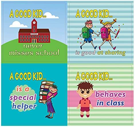 Creanoso A Good Kid Behavior Stickers - at School Stickers (20-Sheet) – Gift Giveaways Stickers for Kids – Awesome Stocking Stuffers Gifts for Boys & Girls, Teens – Table Surface Décor Art Decal