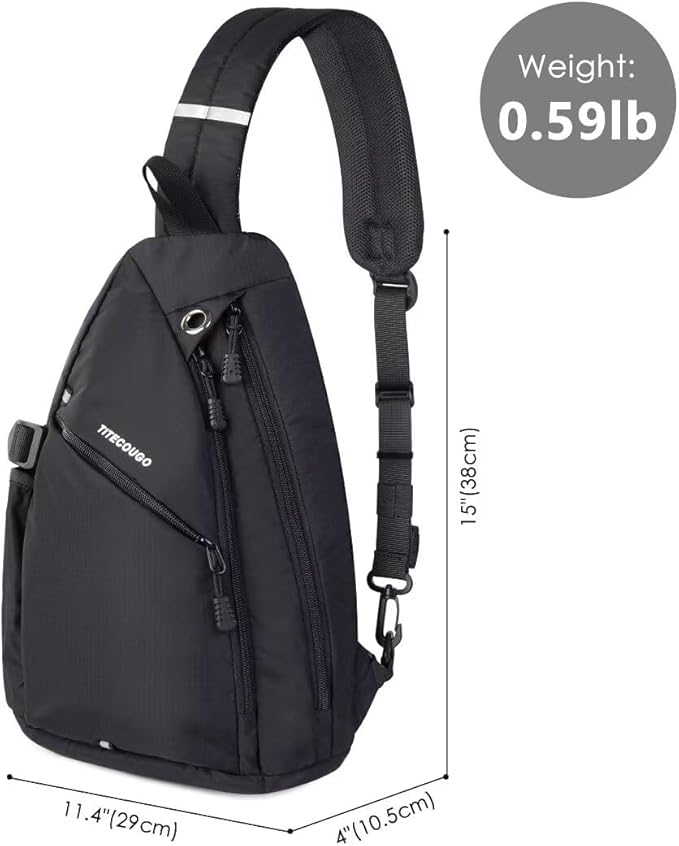 TITECOUGO Sling Bag Crossbody Shoulder Outdoor Travel Hiking Backpack for Women & Men