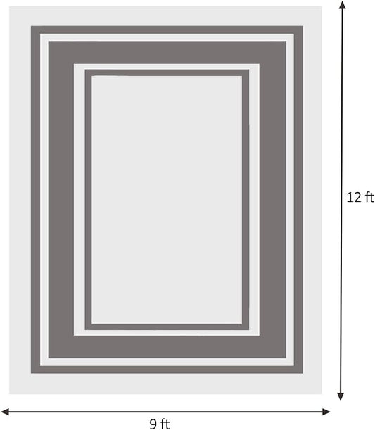 RURALITY Outdoor Rug 9x12 Waterproof for Patio Clearance,Large Plastic Straw Mat for Camping,Porch,RV,Reversible, Light Coffee