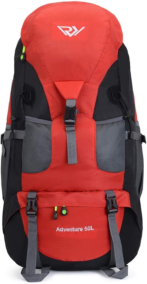 50L Hiking Backpack, Waterproof Lightweight Daypack for Outdoor Camping Travel