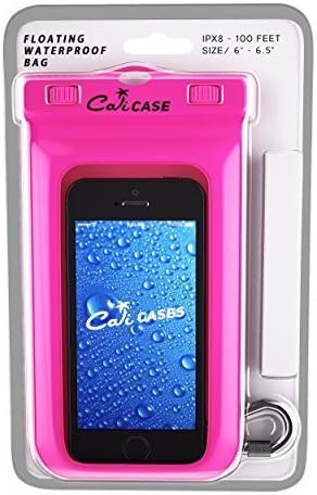 CaliCase Extra Large Waterproof Floating Phone Pouch - IPX8 Waterproof Floating Phone Case with Lanyard for iPhone X-14/ S20-S23/ Pixel 1-7