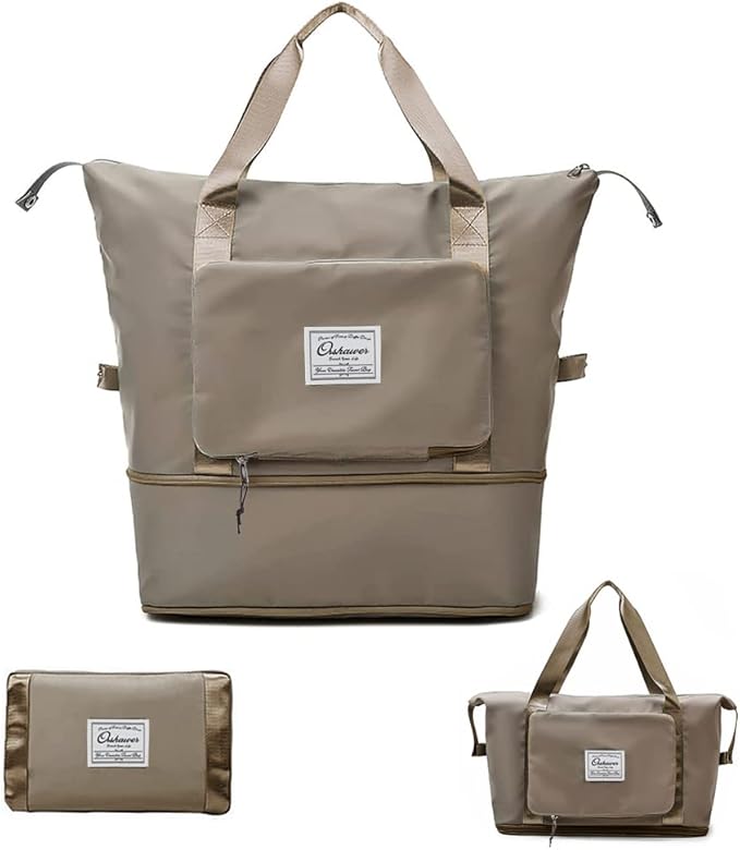 Large Capacity Foldable Travel Bag Expandable Portable Carry on Bag Dry&Wet Separation Sports Duffel Bags