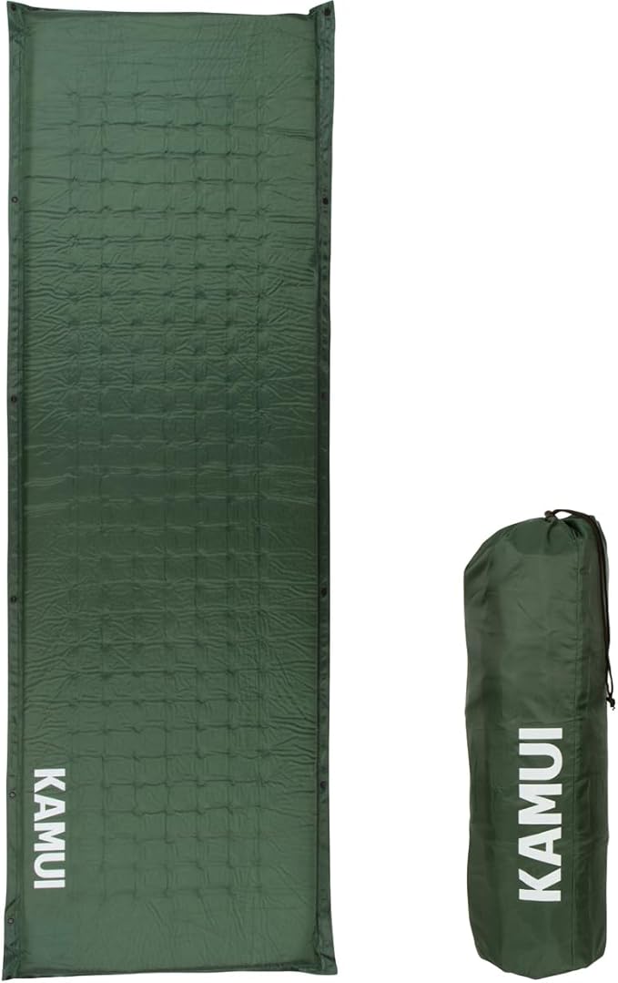 KAMUI Self Inflating Sleeping Pad - 2 Inch Thick Camping Pad Connectable with Multiple Camping Mats Designed for Tent, Couple, and Family Camping