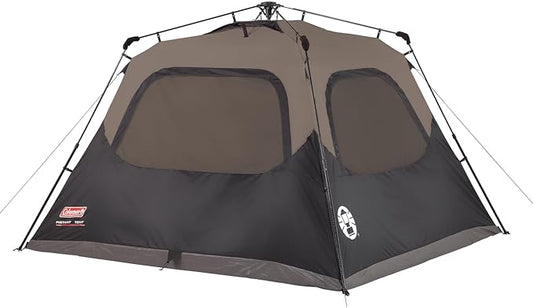 Coleman Instant Tent with 1-Minute Setup, 4/6/8/10 Person Tent with Pre-Attached Poles, Air Vent, & Carry Bag